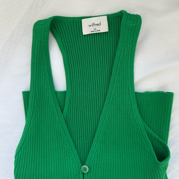 Wilfred Green Ribbed Tank Top - Picture 4 of 11